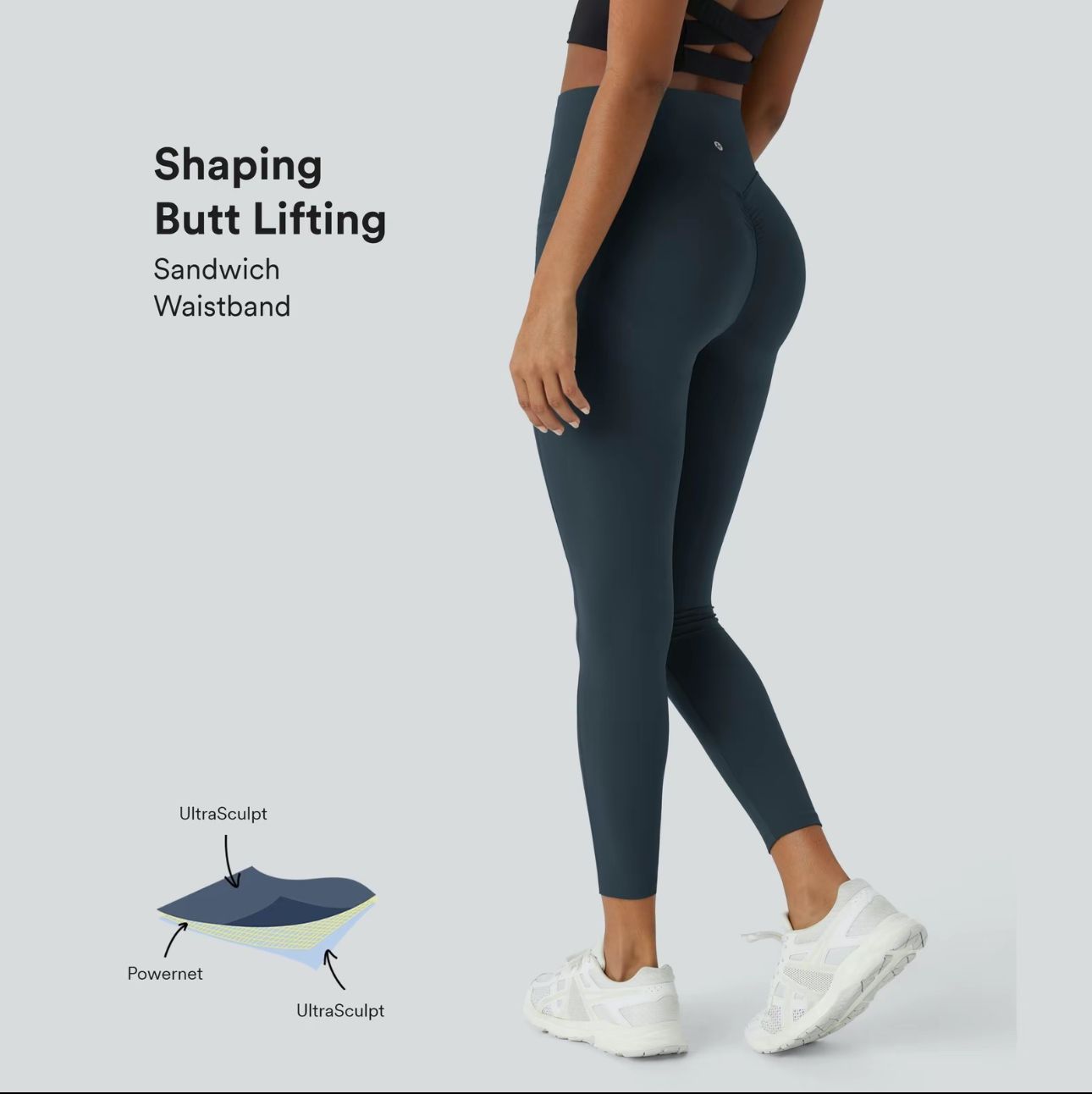 SoCinched High-Waisted Sculpt Leggings – Butt Lift, Tummy Control, Side Pocket