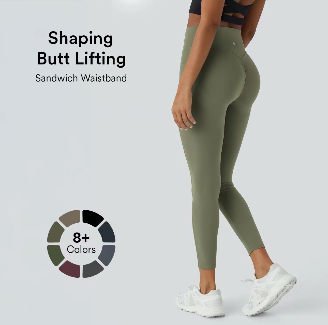 SoCinched High-Waisted Sculpt Leggings – Butt Lift, Tummy Control, Side Pocket